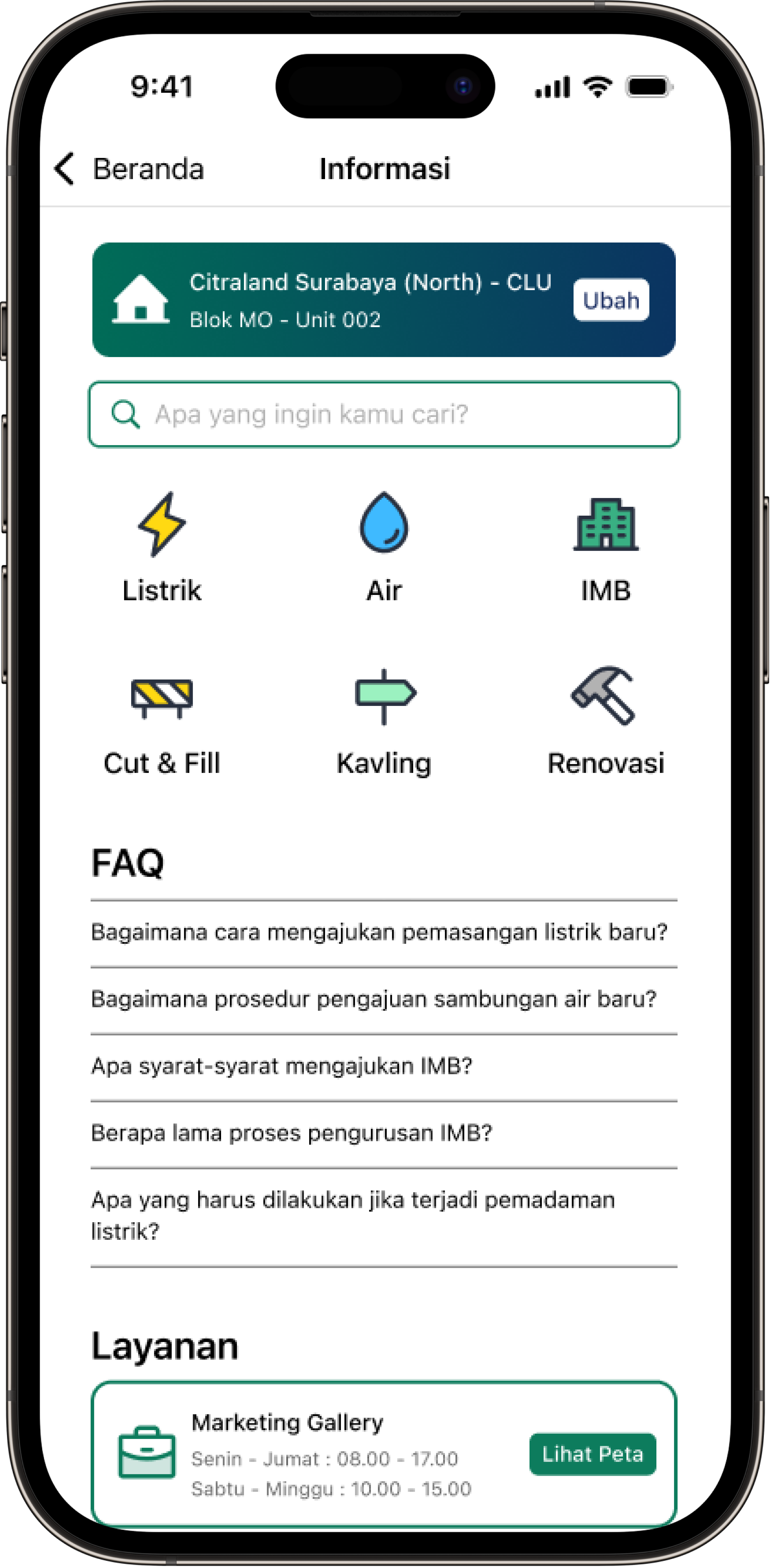 Information Hub Interface 1