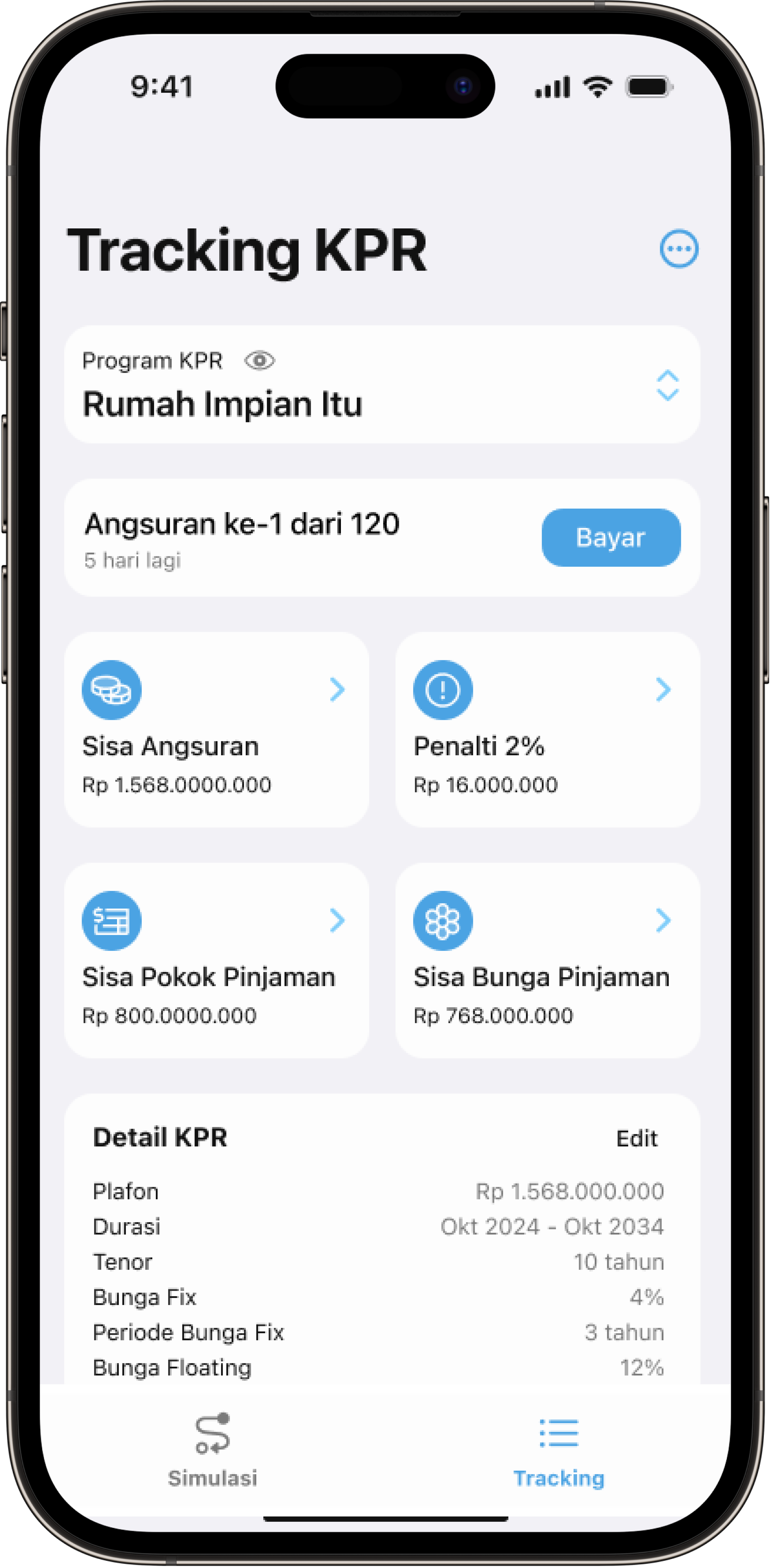 Ruuma KPR Tracking Interface
